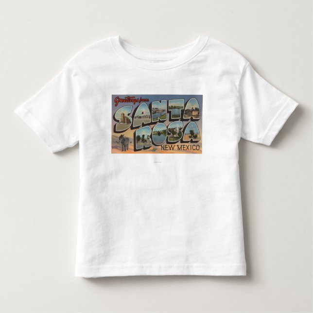 Santa Rosa, New Mexico - Large Letter Scenes Toddler T-shirt (Front)