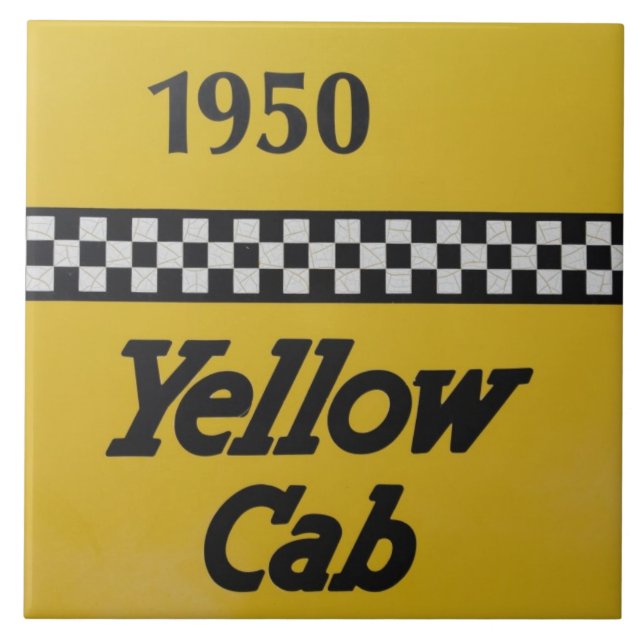 Santa Rosa, New Mexico,United States. Old Yello Ceramic Tile (Front)