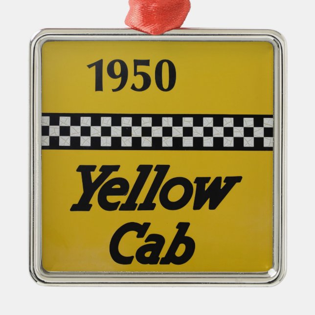 Santa Rosa, New Mexico,United States. Old Yello Metal Ornament (Front)