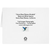 " Santa Rosa Plateau Windmill " Black and White (Back Horizontal)