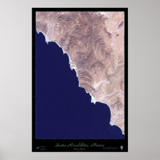 Santa Rosalillita, B.C., Mexico satellite print