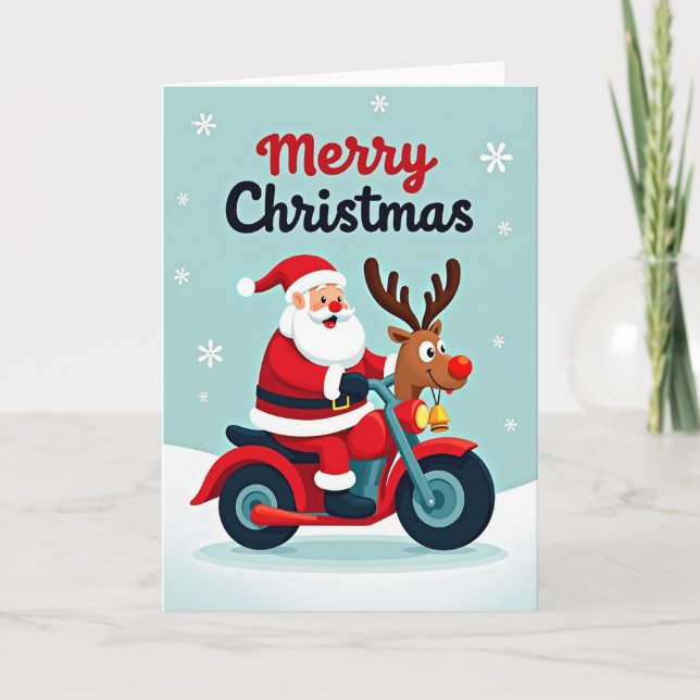 Santa Rudolf Bike Ride Card (Front)