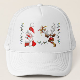 Santa & Rudolph cap
