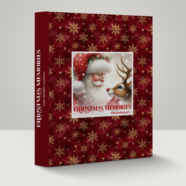 Santa Rudolph Christmas Festive Photo Album File 3 Ring Binder (Santa Rudolph Christmas Festive Photo Album File)