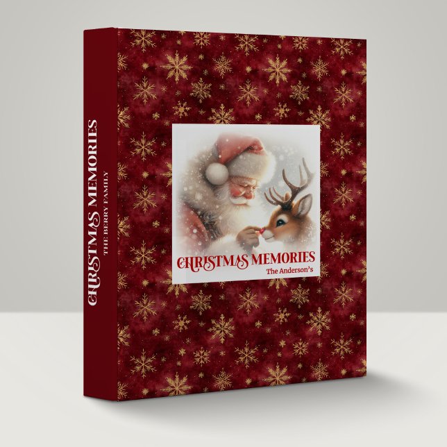 Santa Rudolph Christmas Winter Memory Album File 3 Ring Binder (Santa Rudolph Christmas Winter Memory Album File)