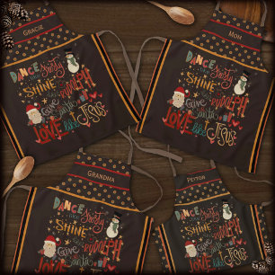 Santa Rudolph Frosty Jesus Custom Inspirivity Apron