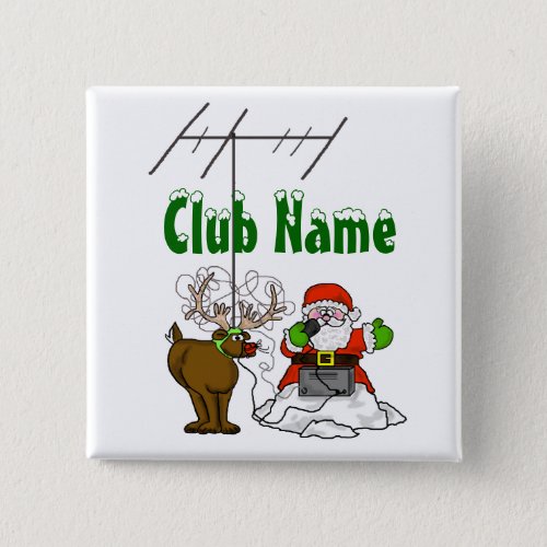 Santa  Rudolph Ham Radio Buttons