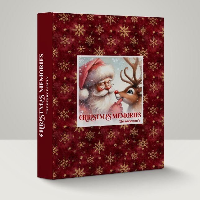 Santa Rudolph Holiday Cheer Christmas Ring Binder (Santa Rudolph Holiday Cheer Christmas Ring Binder)
