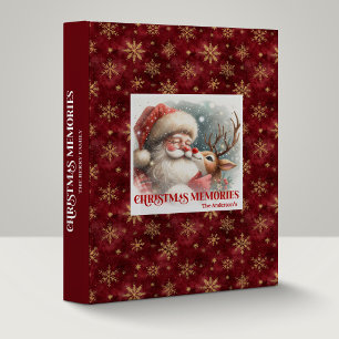 Santa Rudolph Holiday Magic Christmas Album File 3 Ring Binder