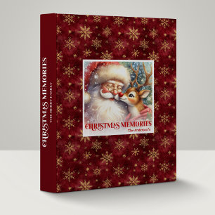 Santa Rudolph Joyful Xmas Holiday Album Binder