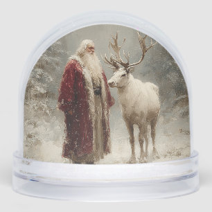 Santa & Rudolph Snow Globe