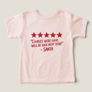 Santa’s 5-Star Review - Christmas Design Toddler T-shirt