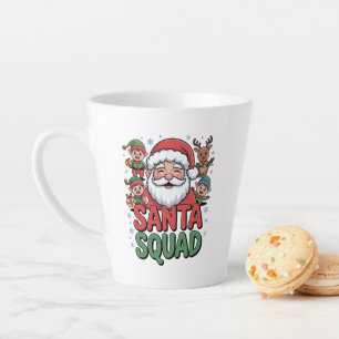 Santa’s Bad Influence (Funny Santa Squad) Latte Mug