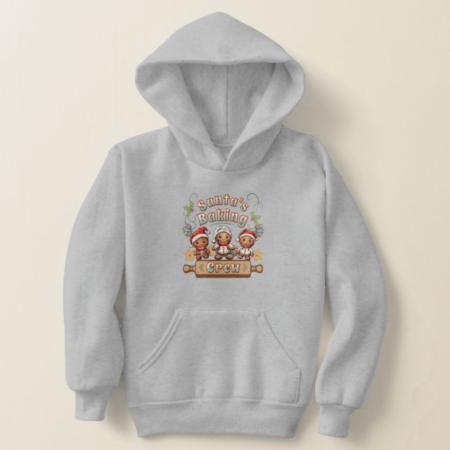 Santa’s Baking Crew Christmas Cookies Hoodie (Laydown)