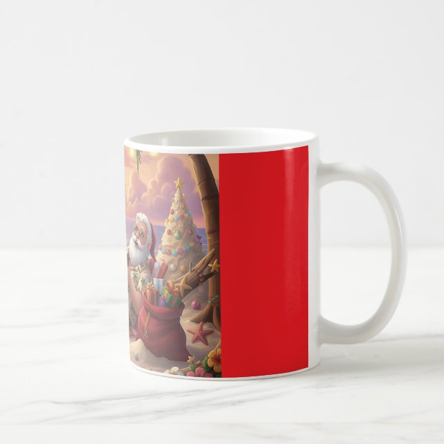 Santa’s Chill Vibes – Christmas on the Beach Coffee Mug (Right)