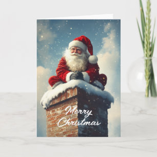 Santa’s Chimney Pause: A Winter’s Smile Card