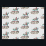 Santa’s Chinoiserie Sleigh on the Beach  Tissue Paper<br><div class="desc">Wrap your holiday gifts with coastal magic using our Santa’s Chinoiserie Sleigh on the Beach tissue Paper! This unique tissue paper beautifully blends seaside charm with festive Christmas spirit, featuring a watercolor design of Santa's chinoiserie-style sleigh, decorated with seashells and coral, resting on a sandy beach. Perfect for adding a...</div>