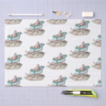 Santa’s Chinoiserie Sleigh on the Beach  Tissue Paper<br><div class="desc">Wrap your holiday gifts with coastal magic using our Santa’s Chinoiserie Sleigh on the Beach tissue Paper! This unique tissue paper beautifully blends seaside charm with festive Christmas spirit, featuring a watercolor design of Santa's chinoiserie-style sleigh, decorated with seashells and coral, resting on a sandy beach. Perfect for adding a...</div>