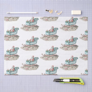 Santa’s Chinoiserie Sleigh on the Beach Tissue Paper