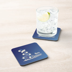 Santa s Christmas tree Beverage Coaster