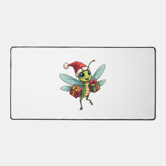 Santa’s Dragonfly Helper Desk Mat (Front)