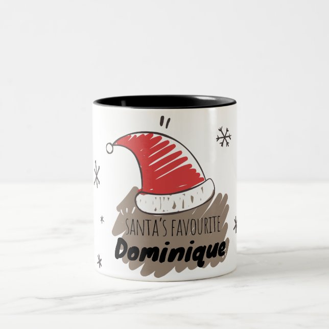 Santa’s Favorite Custom Coffee Mug – Personalized  (Center)