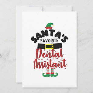 Santa’s Favorite Dental Assistance Christmas Santa Thank You Card