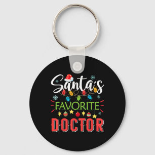 Santa S Favorite Doctor Xmas Light Santa Hat Chris Keychain