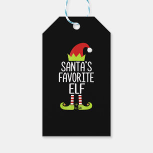 Santa s Favorite Elf Shirt Christmas Family Elf Gift Tags