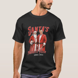 Santa s Favorite Felon Since 2024 Christmas Funny T-Shirt