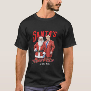 Santa s Favorite Felon Since 2024 Christmas Funny T-Shirt