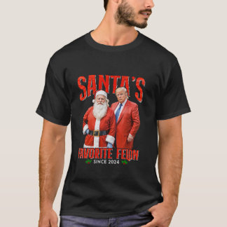 Santa s Favorite Felon Since 2024 Christmas Xmas F T-Shirt