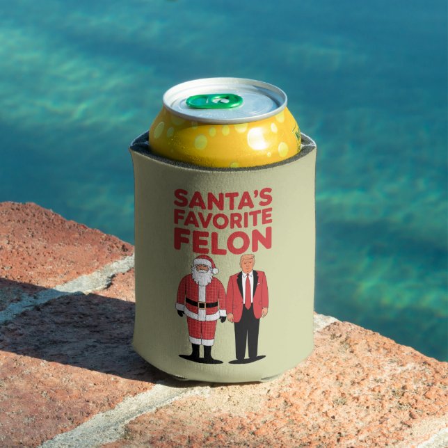 Santa’s Favorite Felon Trump Christmas Republican  Can Cooler (In Situ Pool)