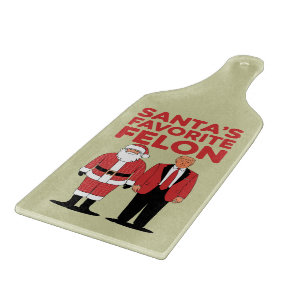 Santa’s Favorite Felon Trump Christmas Republican  Cutting Board