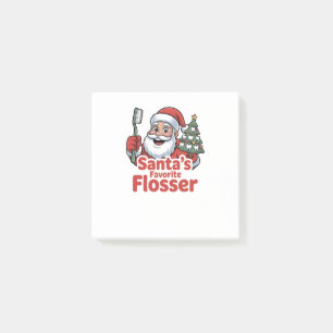 Santa’s Favorite Flosser Christmas Dental Dentist Post-it Notes