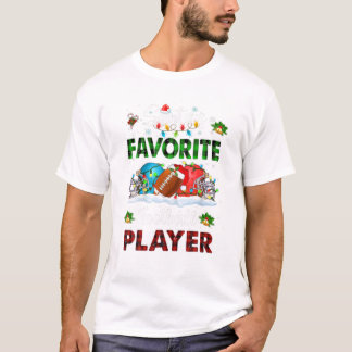 Santa s Favorite Football Player T-Shirt
