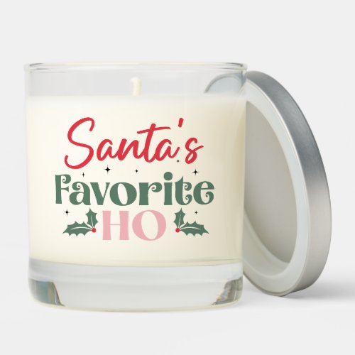 Santaâs Favorite Ho Funny Festive Christmas  Scented Candle