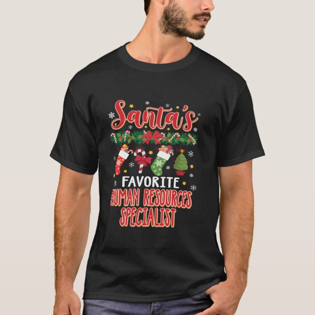 Santa s Favorite Human Resources Specialist Santa  T-Shirt (Front)