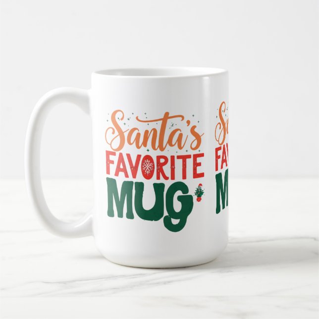 Santa’s Favorite Mug - Classic 15 oz Design (Left)