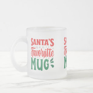 Santa’s Favorite Mug – Frosted Glass Delight