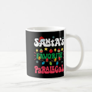 Santa S Favorite Paralegal Funny Santa Xmas Light Coffee Mug
