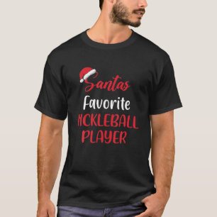 Santa’S Favorite Pickleball Player Pajama Christma T-Shirt