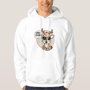 Santa’s Favorite” Reindeer Character Hoodie