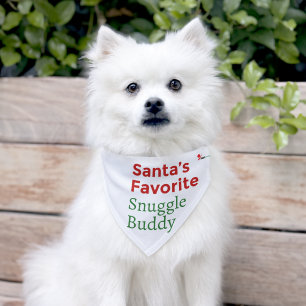 Santa’s Favorite Snuggle Buddy Pet Bandana Collar
