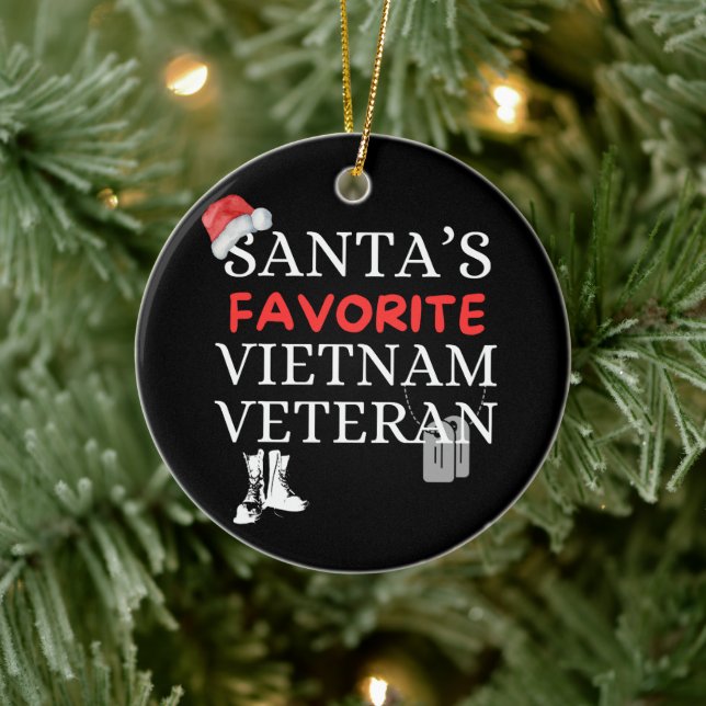 Santa’s Favorite Vietnam Veteran  Ceramic Ornament (Tree)