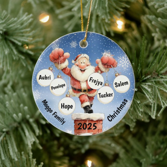 Santa’s Festive Chimney Ornament (Tree)