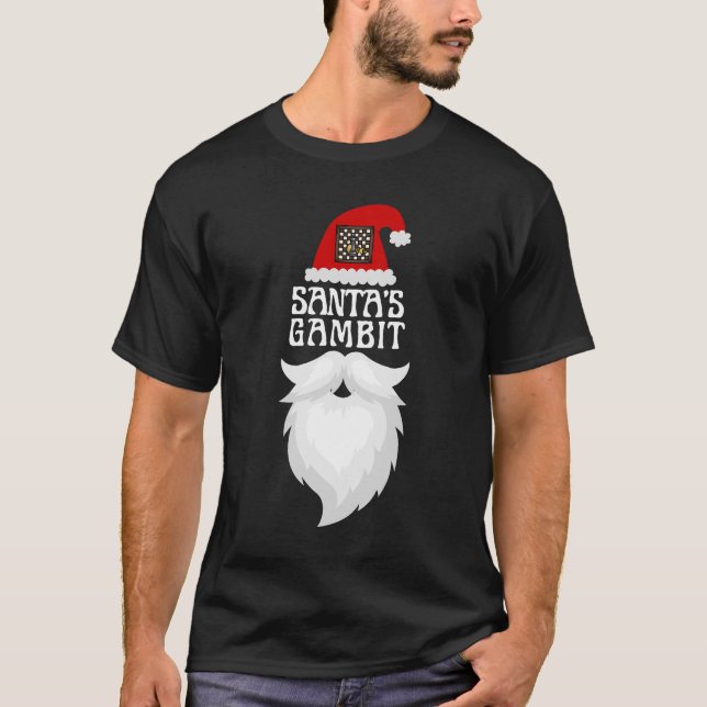 Santa’s Gambit - Christmas Chess T-Shirt (Front)