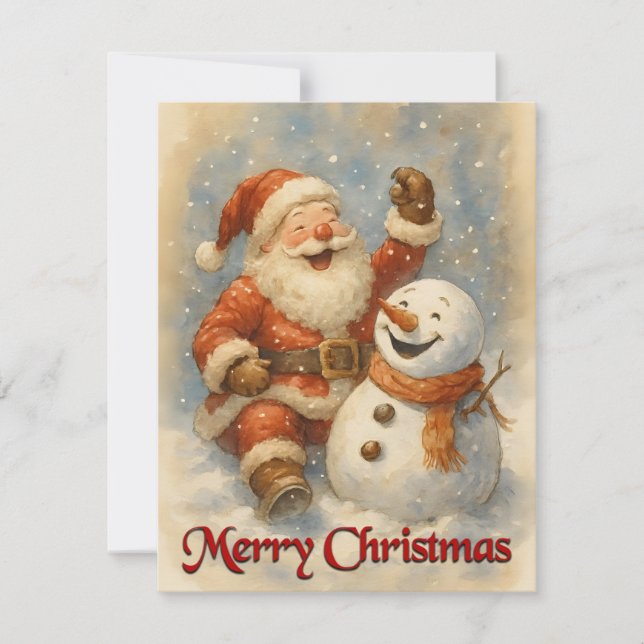 Santa’s Laughter in Winter’s Embrace (Front)