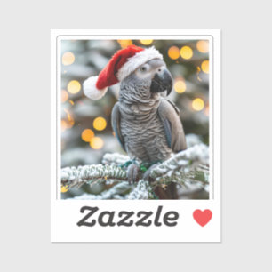 Santa’s Little African Grey Helper Sticker