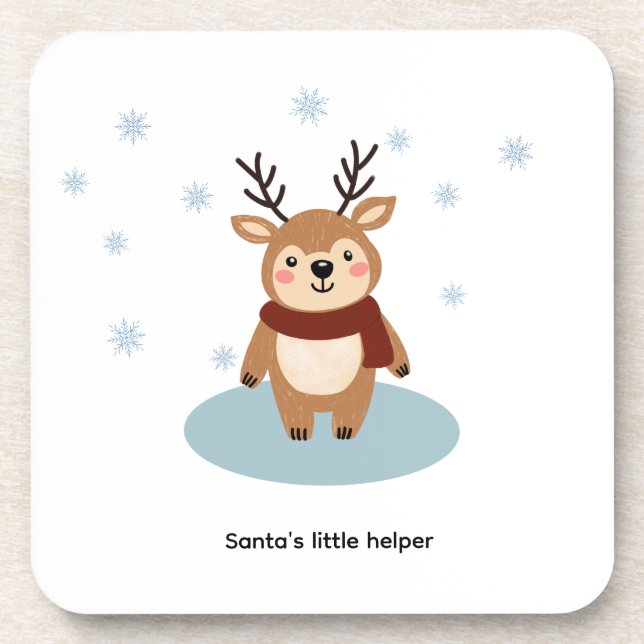 Santa’s Little Helper Beverage Coaster (Front)